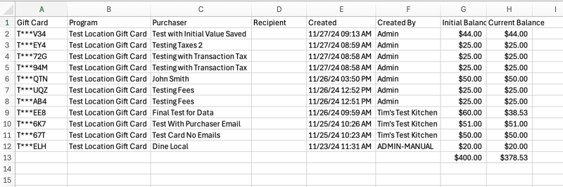 File:Screenshot of the Gift Card Exposure Report.png