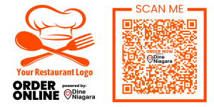 Restaurant Window Sticker with QR Code